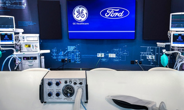 Ford và GE Healthcare hợp tác sản xuất 50.000 máy thở trong 100 ngày